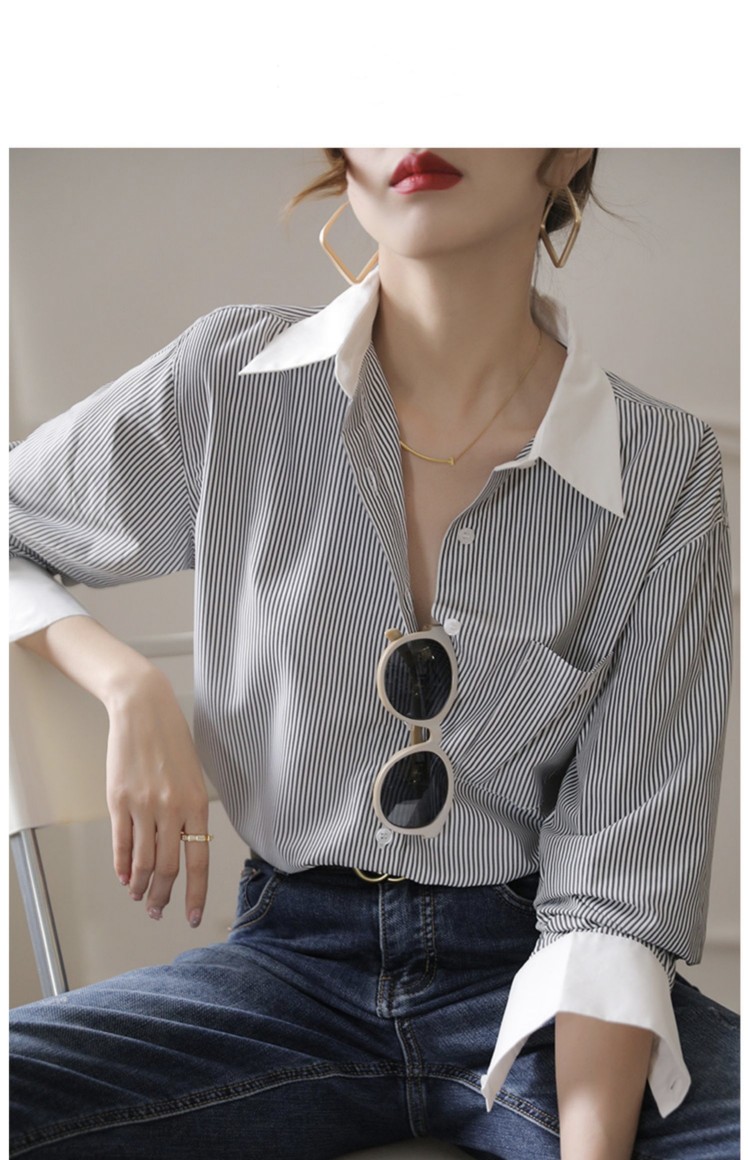 CEL2022 chemise décontractée à rayures chemise pour femmes vêtements de mode broderie lettres affaires à manches courtes Kashi T-shirt skateboard