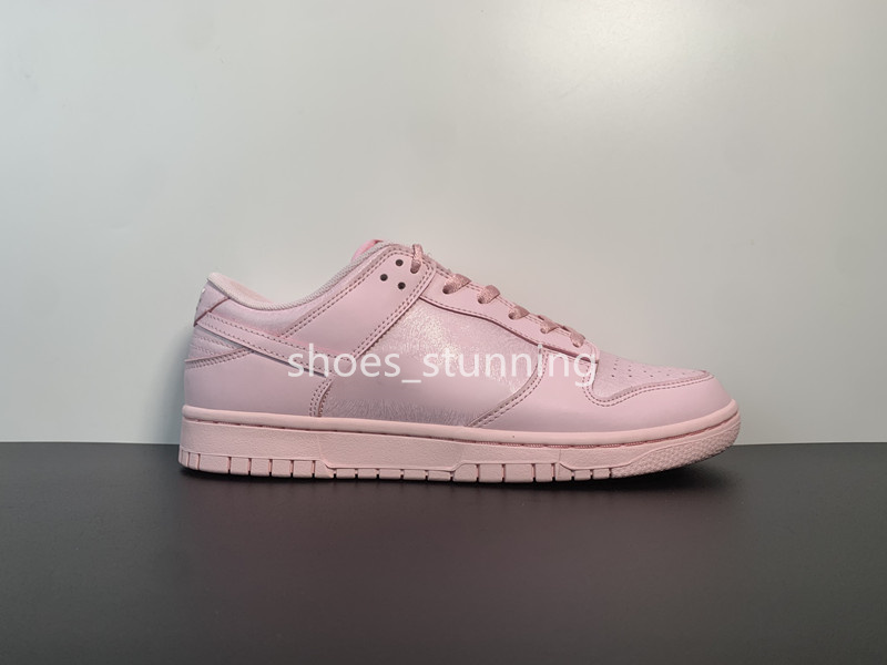Chaussures de skateboard pour hommes DNks Low SE GS Prism Pink Colorway Rose clair Skateboarding Chaussure de loisirs Baskets d'extérieur Taille