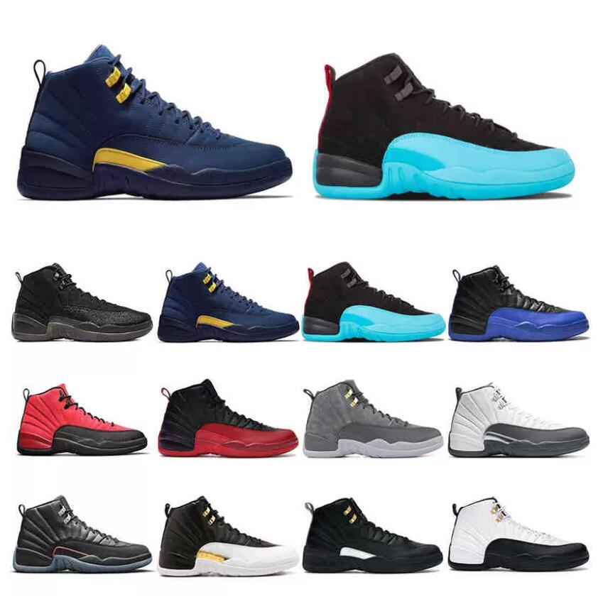 

2022 Fashion men basketball shoes jumpman 12 Reverse Flu Game 12s The Master Bulls Twist Gamma Blue Dark Grey mens trainers outdoor comfortable sports sneakers, 13