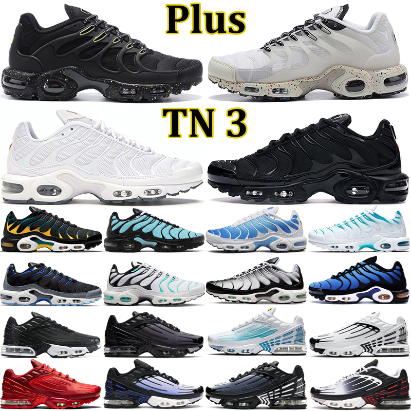 

TN Plus 3 Running Shoes Mens Terrascape Triple Black White Hyper Jade Laser Blue Fury Pimento Wolf Grey Obsidian Men Women Trainers Outdoor Sports Sneakers 36-46, 11