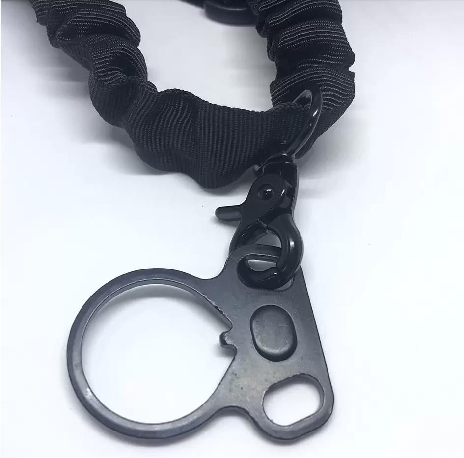 

Tactical Rifle End Plate Sling Adapter Dual Loop Ambidextrous One Single Point Sling Mount For AR-15 M4 Hunting Gun Accessories.cx, Black