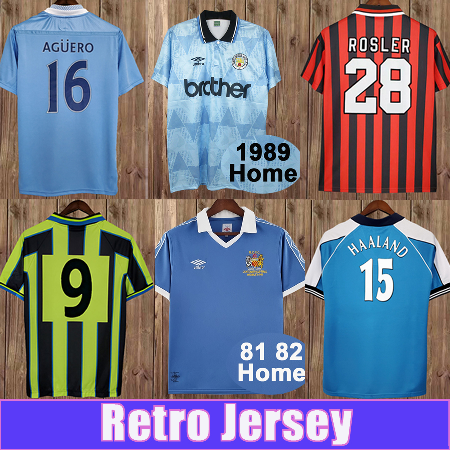 

98 99 KUN AGUERO Retro Mens Soccer Jerseys SILVA TEVEZ TOURE DZEKO DE JONG KOMPANY 07 08 Home Away 3rd Football Shirt, Fg3688 1992 1994 away