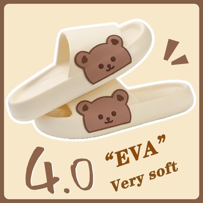 

Slippers Summer Women Cartoon EVA Trend Shoes Female Non-slip Wear-resistant Thickened Indoor Couple Flip FlopsSlippers, C-pink