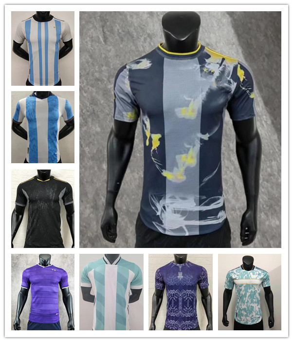

Player Version Argentina Soccer Jersey 22 23 Cope Home Football Shirts 2022 2023 DYBALA LO CELSO National Team MARADONA Men kit uniforms, 13