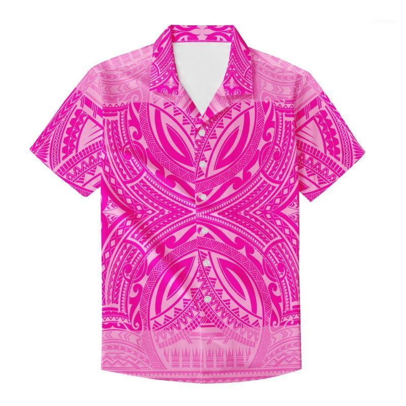 

Men's Casual Shirts Factory Direct Sales Summer Polynesian Design Print For Men Personality Shirt Neck Short-Sleeve Fitness 5XL High Quality, Qdzclq27f16