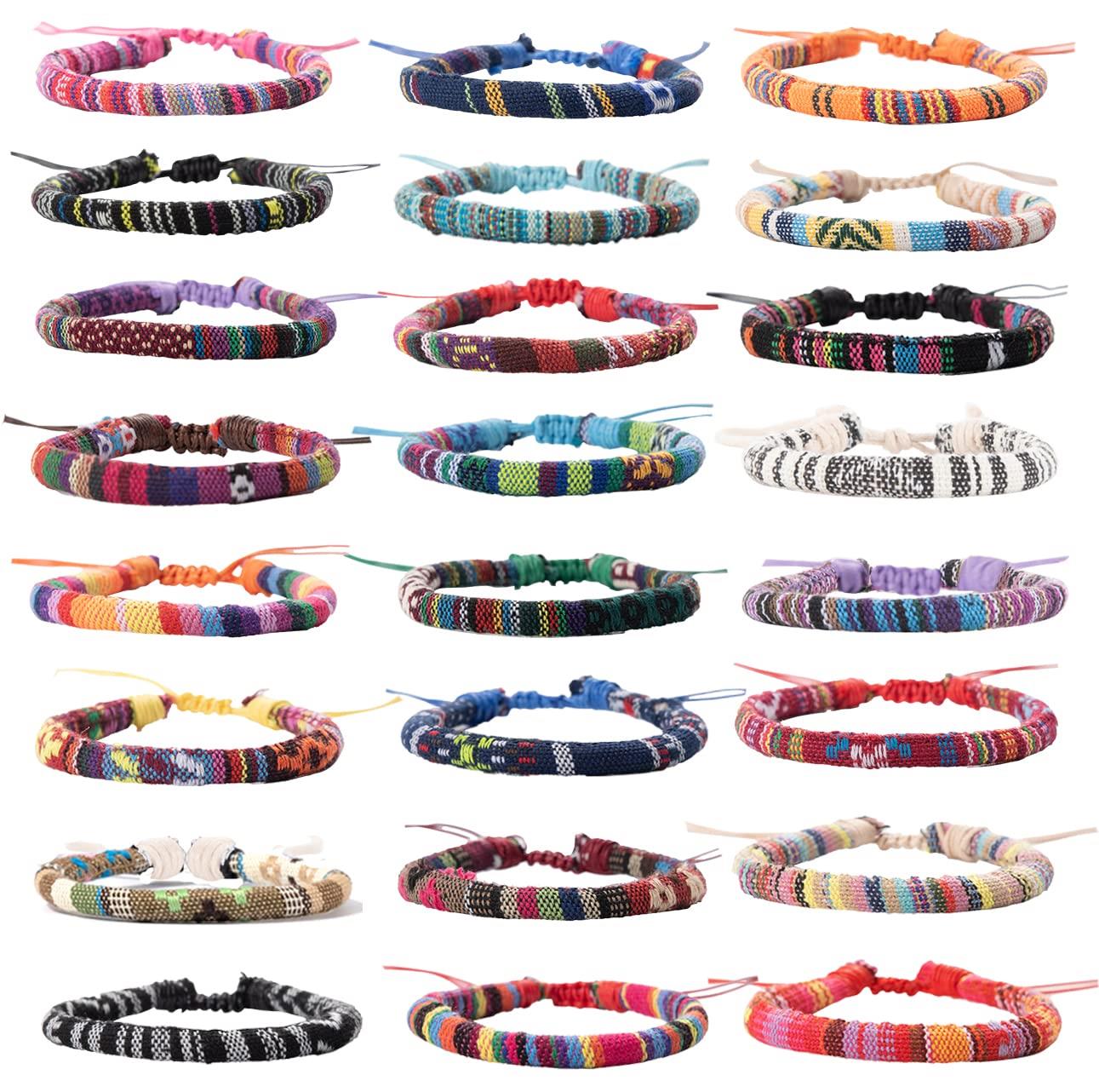 

Charm Bracelets Wrap Friendship Men Women Cords Ethnic Tribal Wristbands amhoS