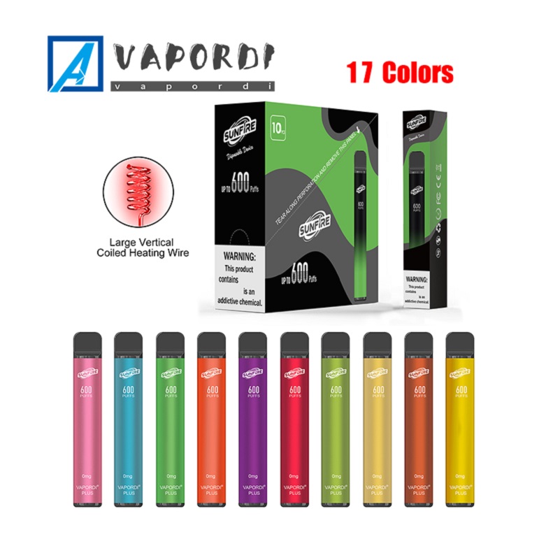 

Newest Plus 600 Puffs Vapordi Single Disposable Vape e Cigarette 2ml Pod Device 0% 2% 5% Strength 550mah Battery Energy 17 Flavors
