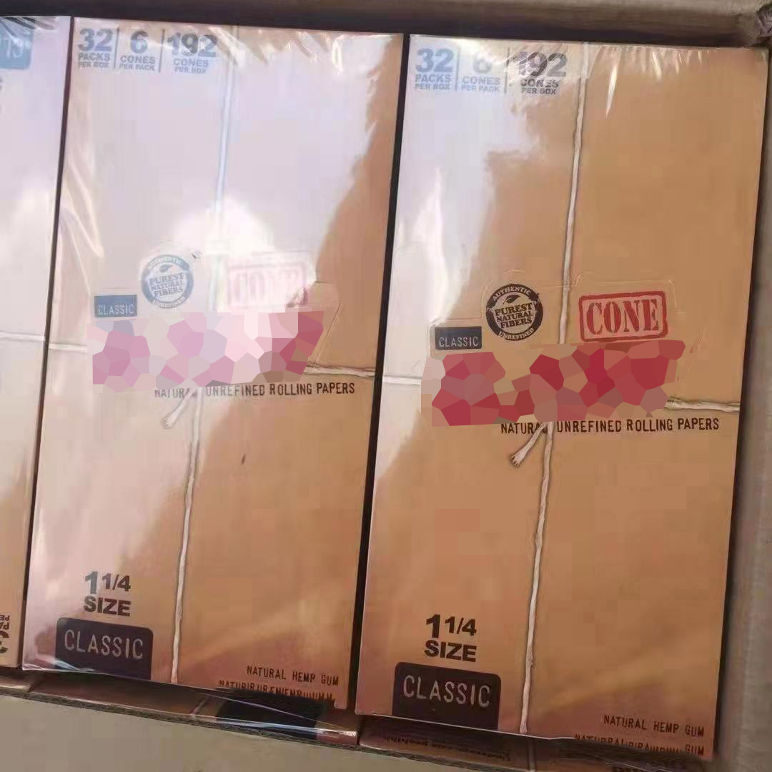 

Smoking Accessories 1+1/4 size 32pack per boxs good classic paper natural unrefined rolling papers ZL0651-1