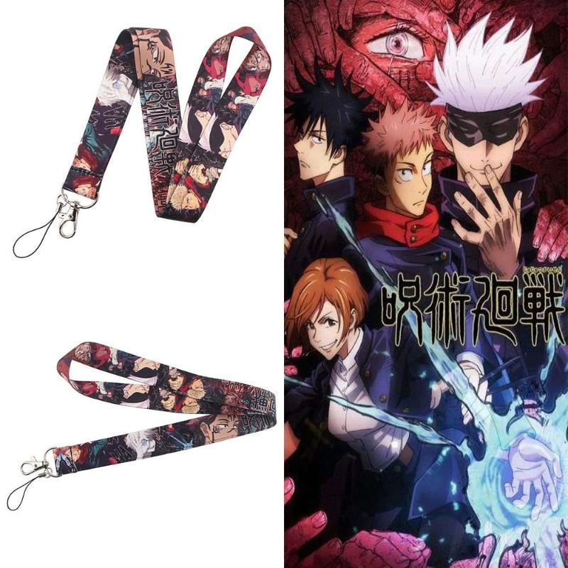 

Keychains Jujutsu Kaisen Keychain For Car Keys Bag Lanyard Satoru Gojo Anime Accessories Yuji Itadori Phone Charm Women Jewelry Men Gift