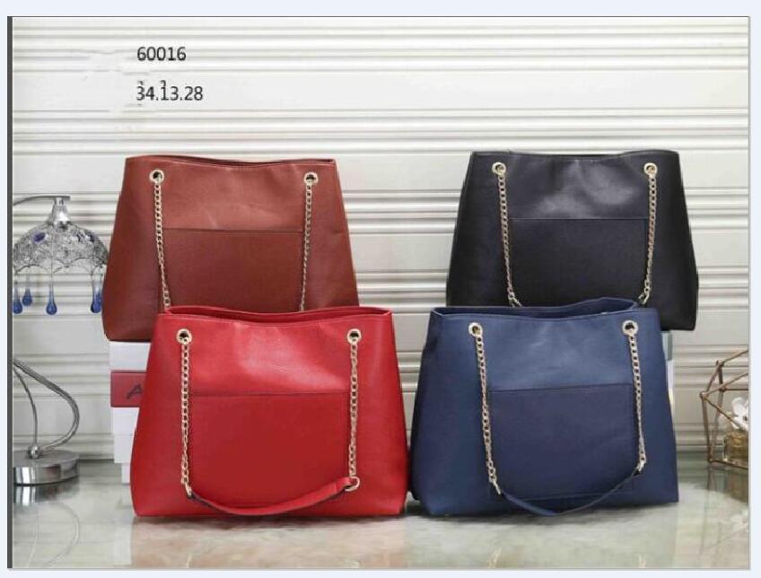 

2021 classic fashion lady leather letter handbag woman shoulder bag meseenger crossbody casual totes, Red