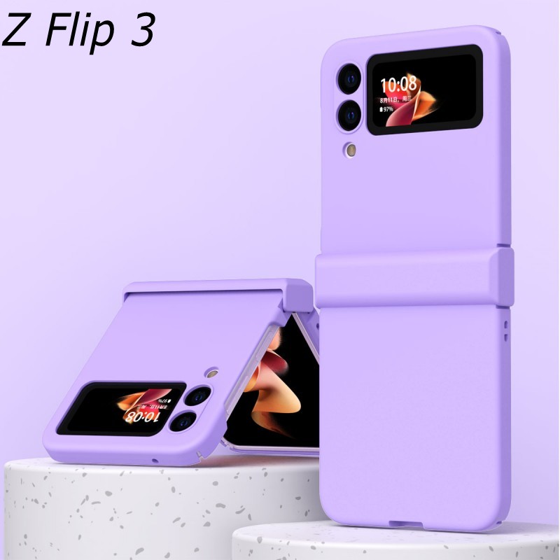 

Candy Color Silicone Case For Samsung Galaxy Z Flip 3 5G Folding Shockproof Skin Phone Cover for Samsung Z Flip3, Transparent