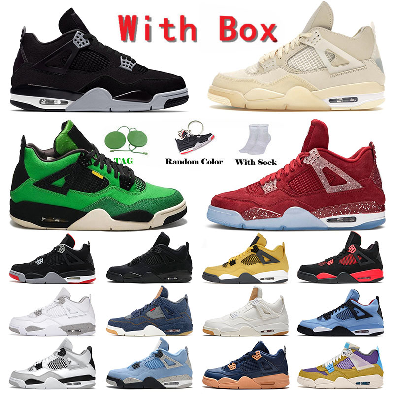 

Basketball Shoes Sports Sneakers Trainers Manila Canvas Black Cat White Denim Toro New Jumpman 4 4S Iv Designer For Mens Womens air shoe, 36-47 7 white oreo