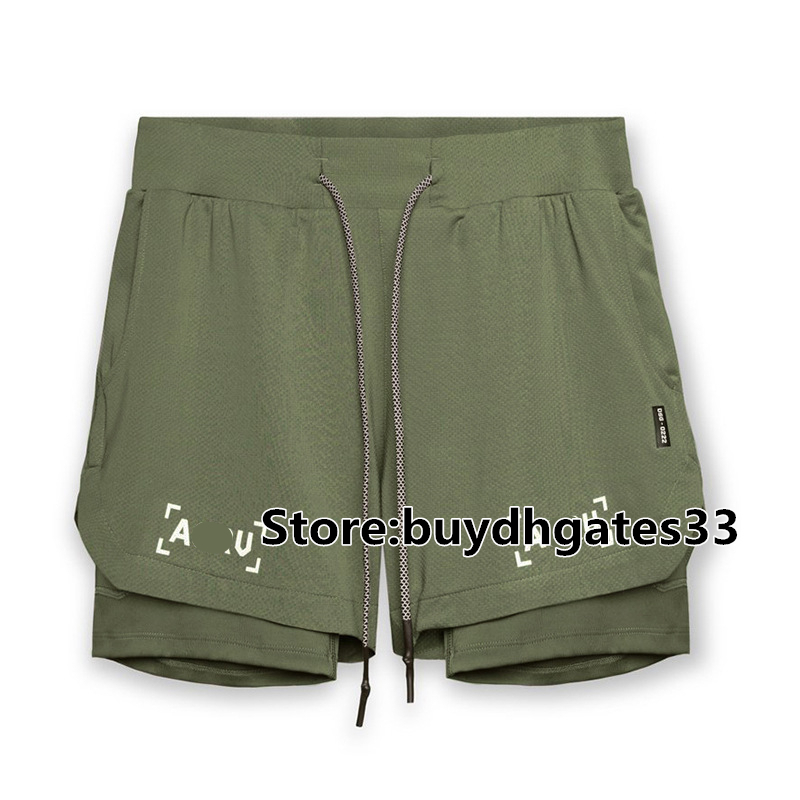 

Men's Sports Shorts ARSV Fake Two-piece Solid Color Simple Casual Pants Summer High Quality Breathable Sweat-absorbing Quick-drying GYM Fitness Running Pant