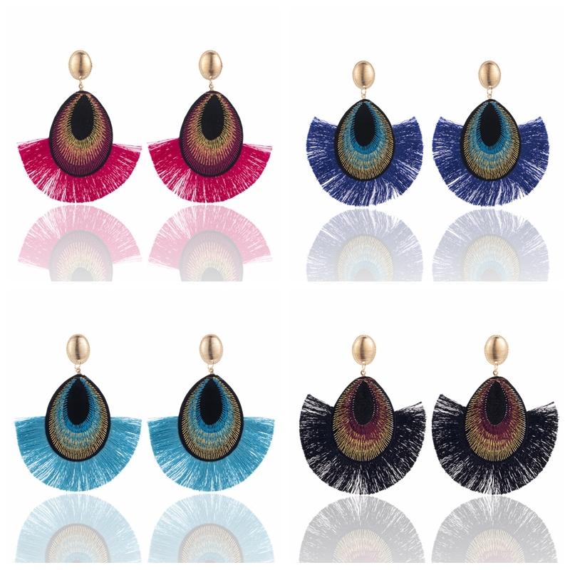 

Dangle & Chandelier Handmade Tassel Earrings 2022 Trendy Bohemian Colorful Long Dangles Vintage For Women Jewelry Gift