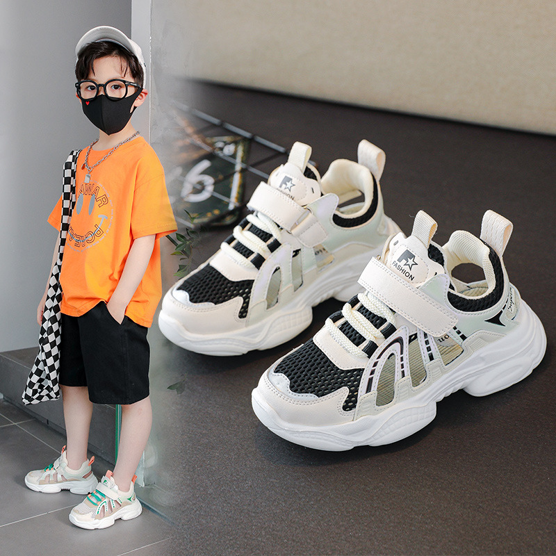 

Designer Kids Athletic Shoes Children Sneakers Youth Girls Boys Casual Sandals Spring Summer Autumn Outdoor Breathable MeshTrainers Sport Running Wear, Black