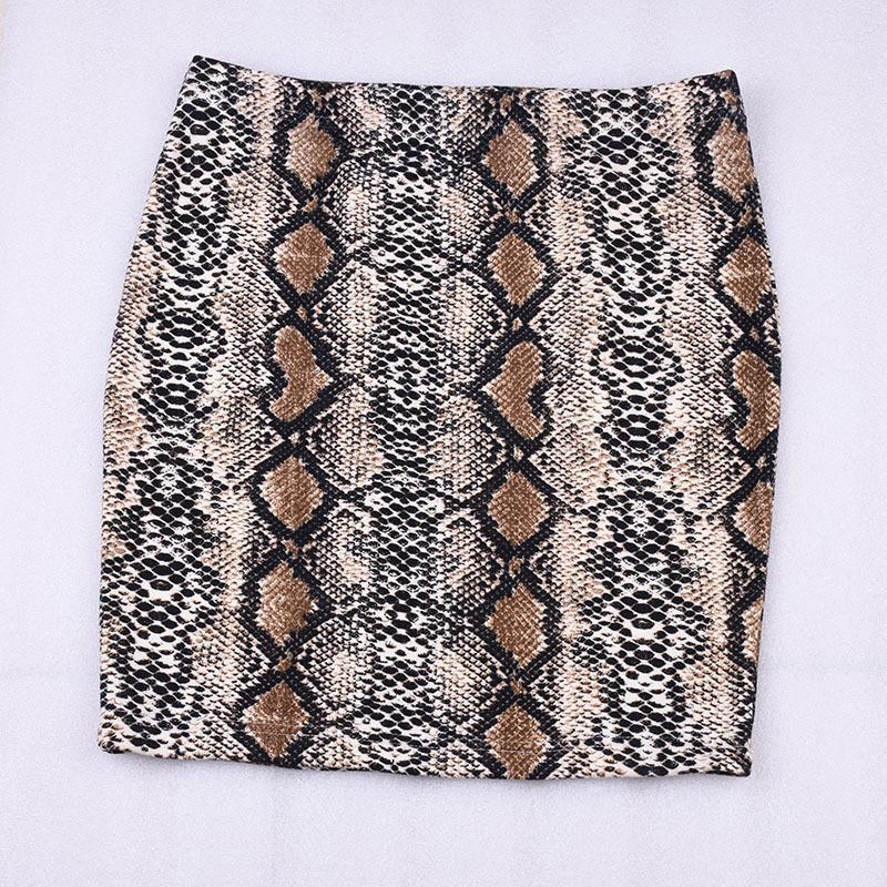 

Skirts Women' Sexy Snake Pattern Skirt Faldas Mujer Moda 2022 Womens Pencil Falda Harajuku, Brown