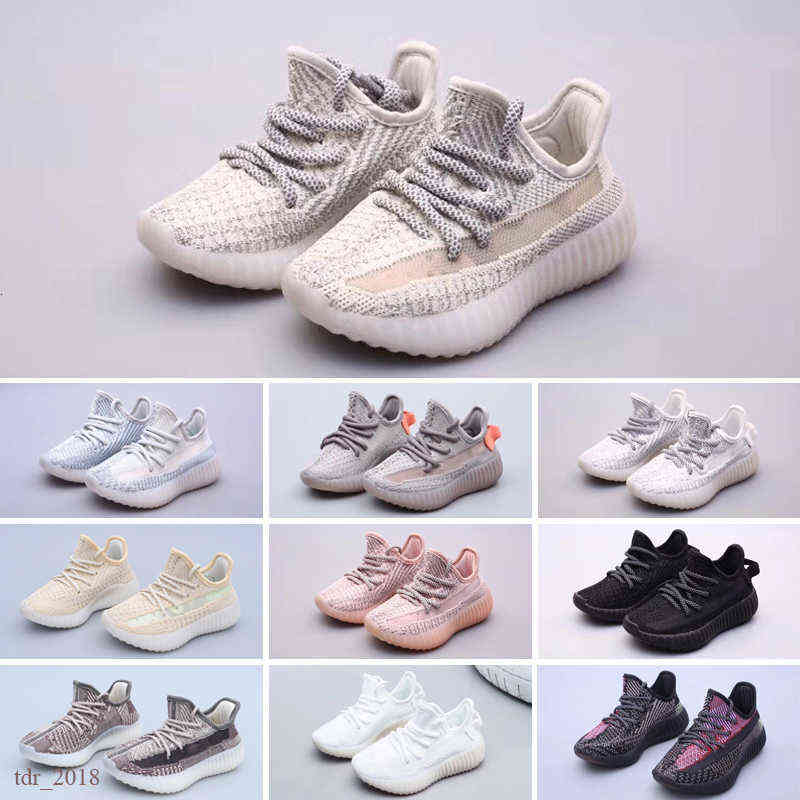 

2020 new Kids Running Shoes top quality Glow Green Clay Trainers Big Small Boy Girl Children Toddler Sneaker Black 24-35, Color 11