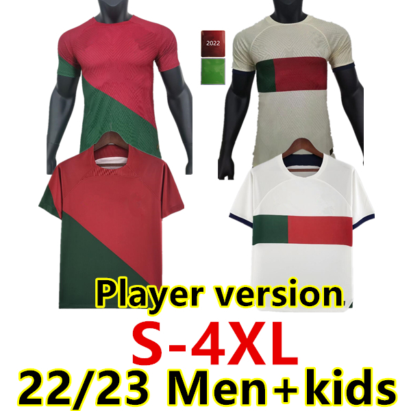 

S-4XL 22 23 Portuguesa RONALDO soccer jerseys JOAO FELIX DIOGO ANDRE SILVA Bernardo FERNANDES Camisa de futebol fans Player men kids football shirts PIZZI FIGO RUI COS, 20/21 away