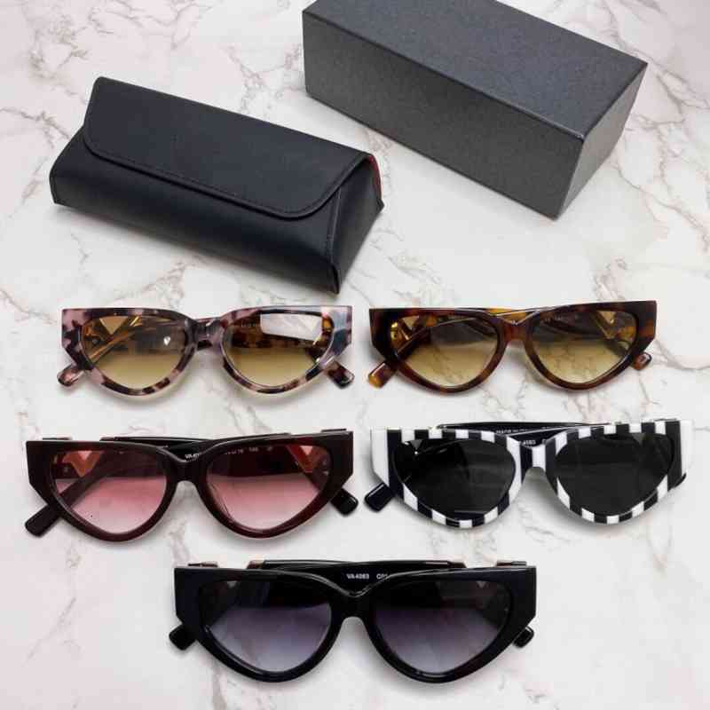 

Sunglasses Warren family net red same personalized cat's Eye va4063 black and white color Frame Women 0UH1