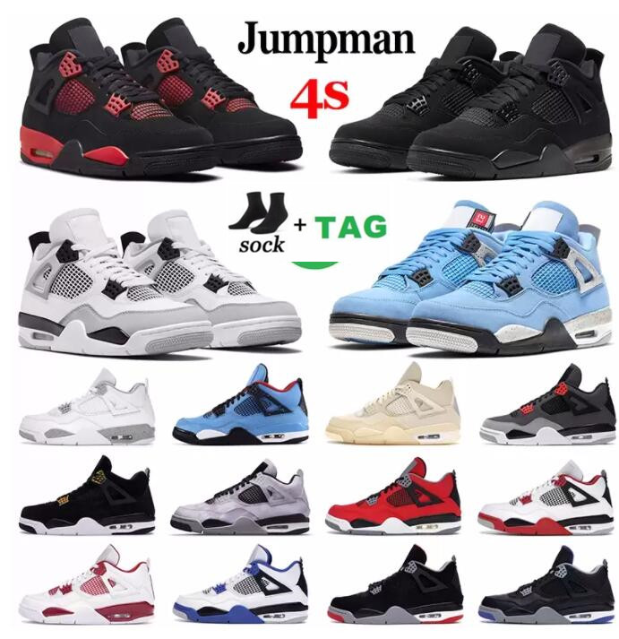 

Jordn 4 4S men women basketball shoes OG Red Thunder Sail Black Cat White Oreo Pure Money Infrared Designer Shoes Skateboard Sneakers Running Sport Outside Sports, 40