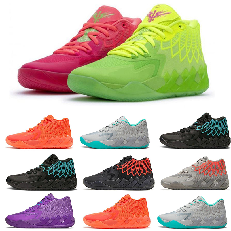 

OG Basketball Shoes MB.01 LaMelo Ball Mens Basketball Shoes Rick And Morty Not From Here Queen City Black Blast Buzz City Rock Ridge Red LO UFO, Color#1