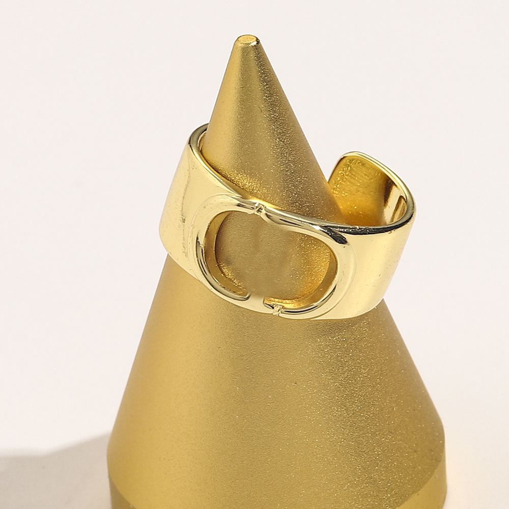 

Designer Jewelry Fashion Rings Women Love Charms Wedding Supplies 18K Gold Plated Copper Finger Adjustable Ring Luxury Accessories Wholesale ZG1505