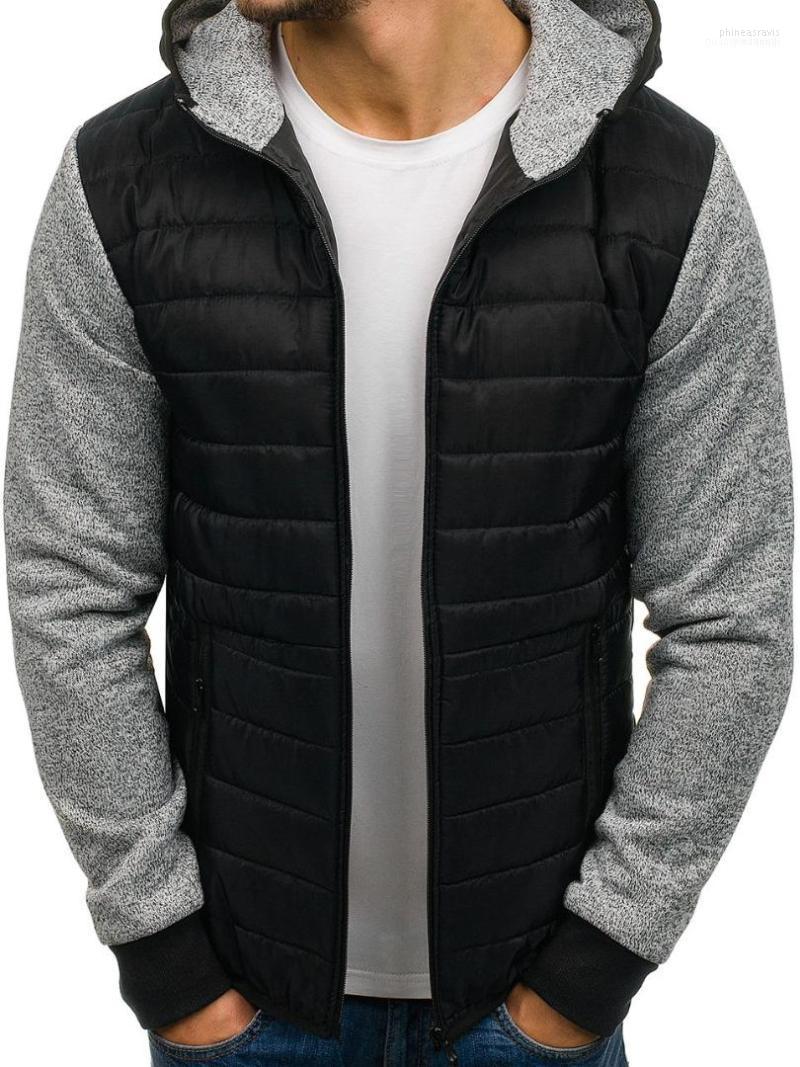 

Causal Black And Navy Hooded Jacket Warm Winter Outwear Mens Jackets Coats Zipper Coat Men1 Phin22