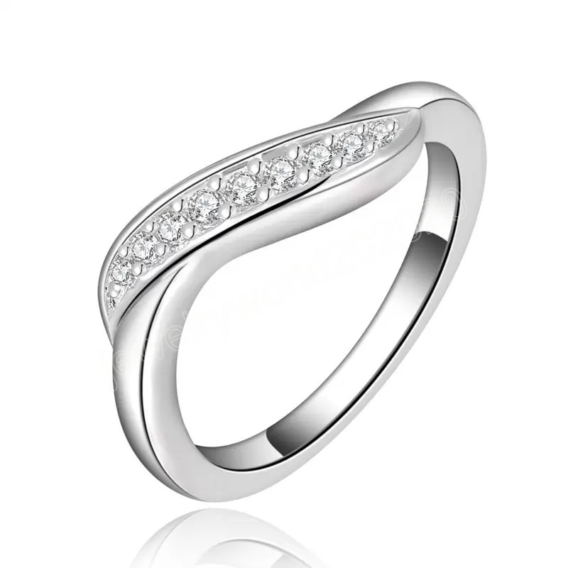 

Beautiful Silver Crystal Ring Noble Fashion Wedding Women Lady Ring Jewelry