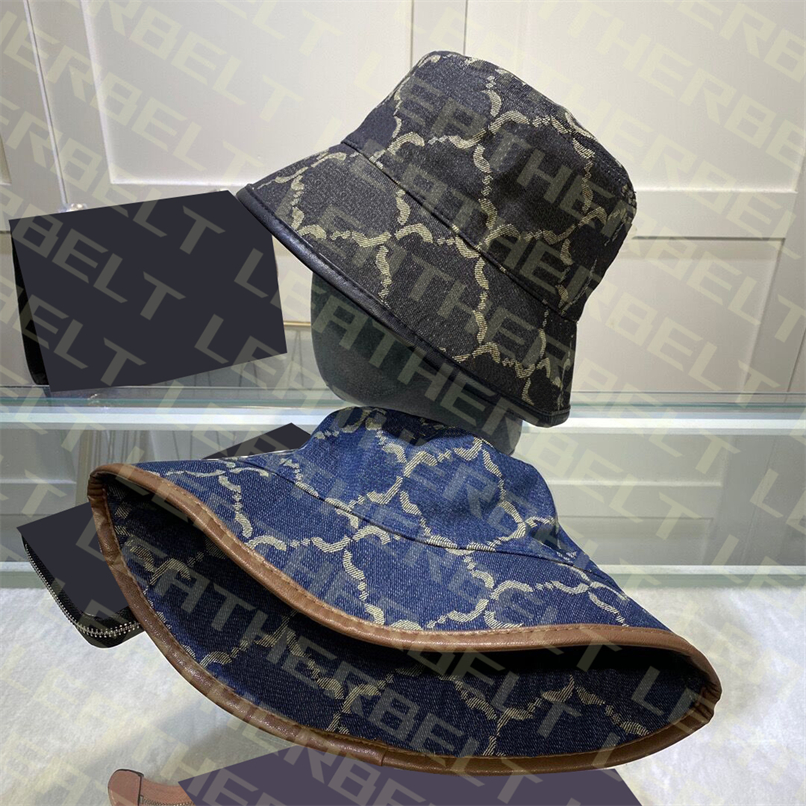 

Denim Fisherman Hat Letter Printed Bucket Cap Women Men Holiday Beach Sun Hats Sport Baseball Hats, Black