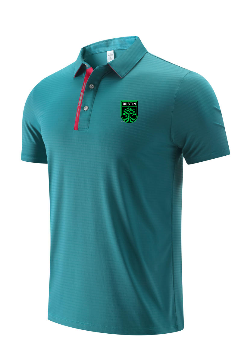 

22 Austin FC POLO Soccer Fans shirts for men and women in summer breathable dry ice mesh fabric sports T-shirt LOGO can be customized., No 7