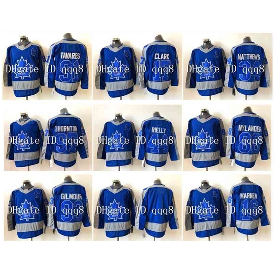 Xfl2020 95 2021 Reverse Retro Jersey John Tavares 97 Joe Thornton 34 Auston Matthews 93 Doug Gilmour 16 Mitchell Marner 17