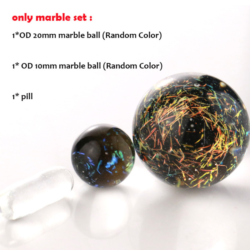 

22mmOD Flat Top Terp Slurper Smoking Quartz Banger With Pill/Glass Marble Ruby Pearls 90degree Nails For Water Bongs Dab Rigs