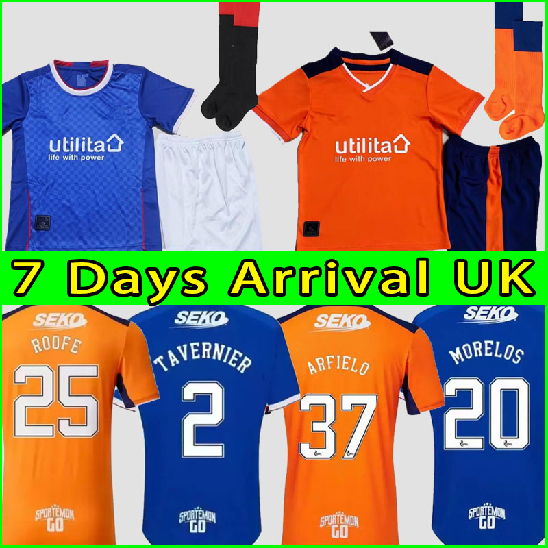 

22/23 Rangers fc third Soccer Jerseys KENT BUDAPEST Special RAMSEY Sakala Glasgow 2022 2023 Football Shirt ROOFE MORELOS AMAD TAVERNIER men, Away