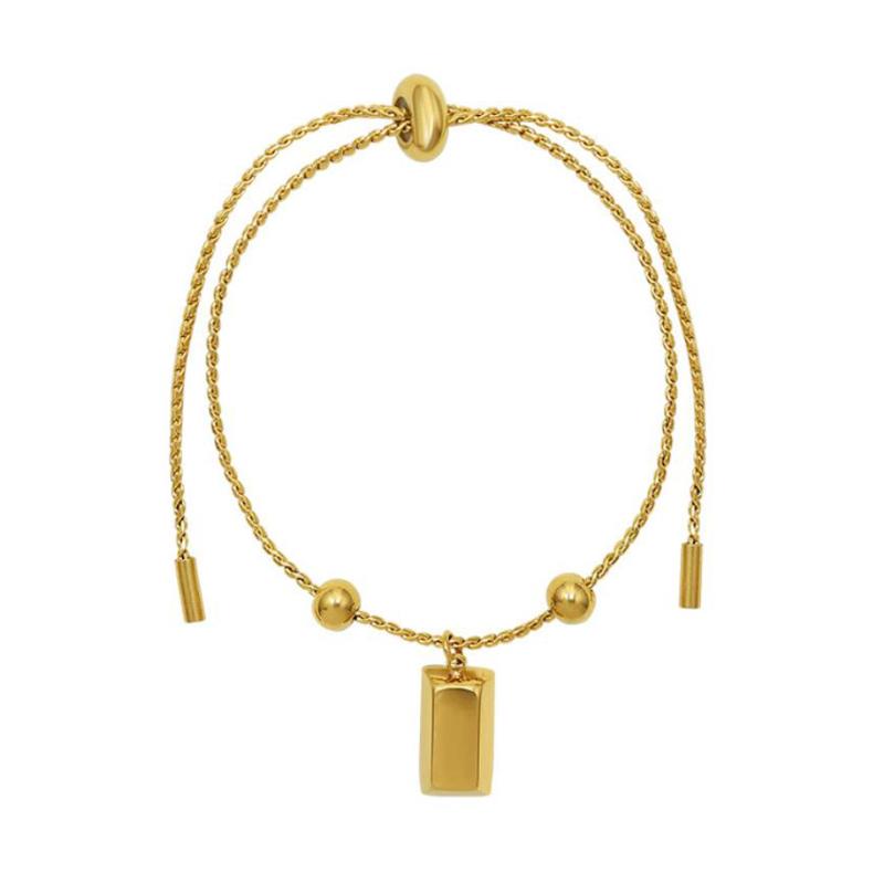 

Charm Bracelets Arrival Adjustable Bracelet Bangle For Women Captivate Bar Slider Brilliant Stainless Steel Gold Color Jewelry Pulseira
