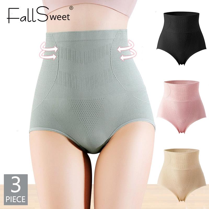 

3 Pcs Lot Woman Body Shaper Slimming Panties Sexy Soft Underpanties High Waist Briefs Size M To Xl, Color13