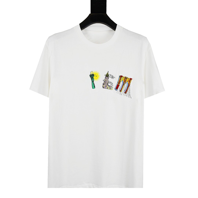 22SS New Limited Classic City Arc Tee Box City Letter High End Summer Street T-shirts Solid Color Fashion Casual Breathable Men Women Youth Short