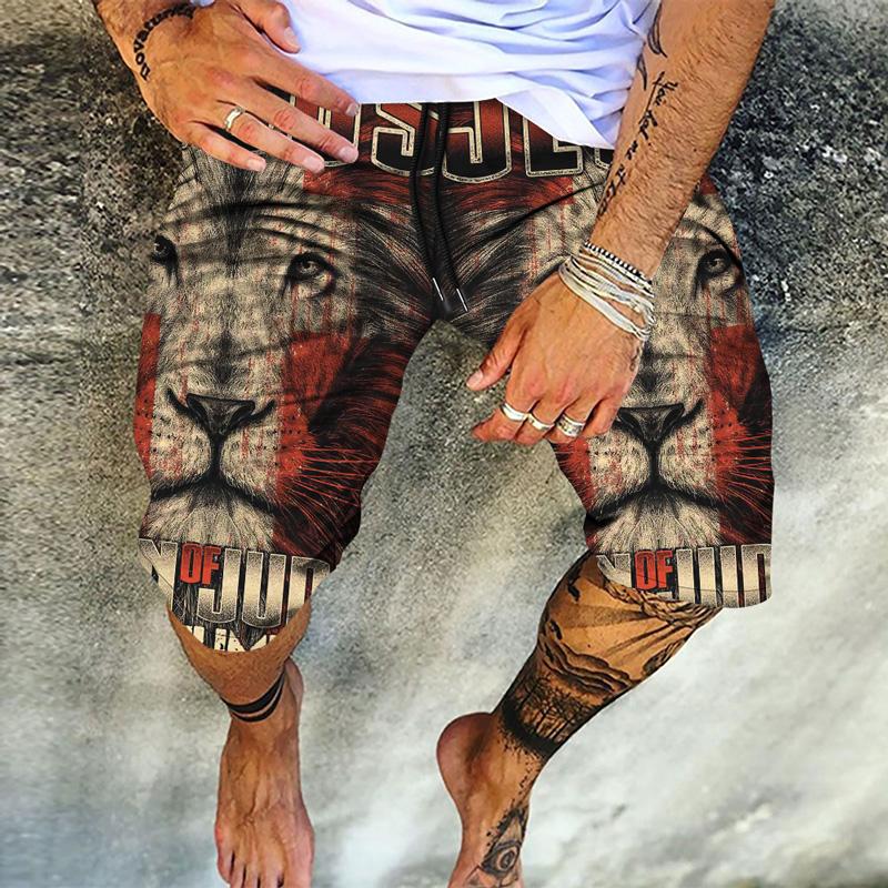 

Men' Shorts KeKe Summer Men' Fashion 3D Golden Lion Print Casual Loose Sports Harajuku Pants Purchasing Dropship 5XLMen' Men'sMen, Ts6210