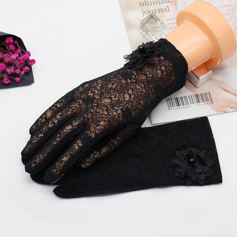 

Five Fingers Gloves Spring Summer Sun Protection For Women UV Lace Untra Thin Touch Screen Driving Cycling Sexy