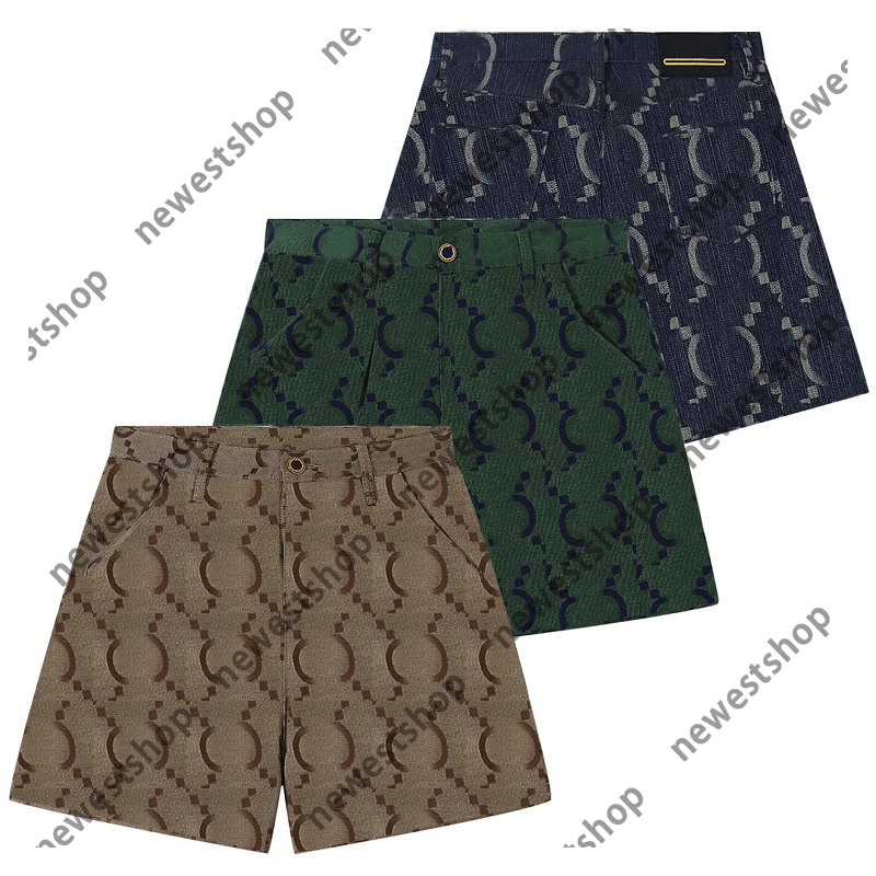 

3 color designer Mens Shorts Jacquard letter print Shorts pants Summer luxury Pant womens casual pocket breeches cotton Casual Trousers, Blue