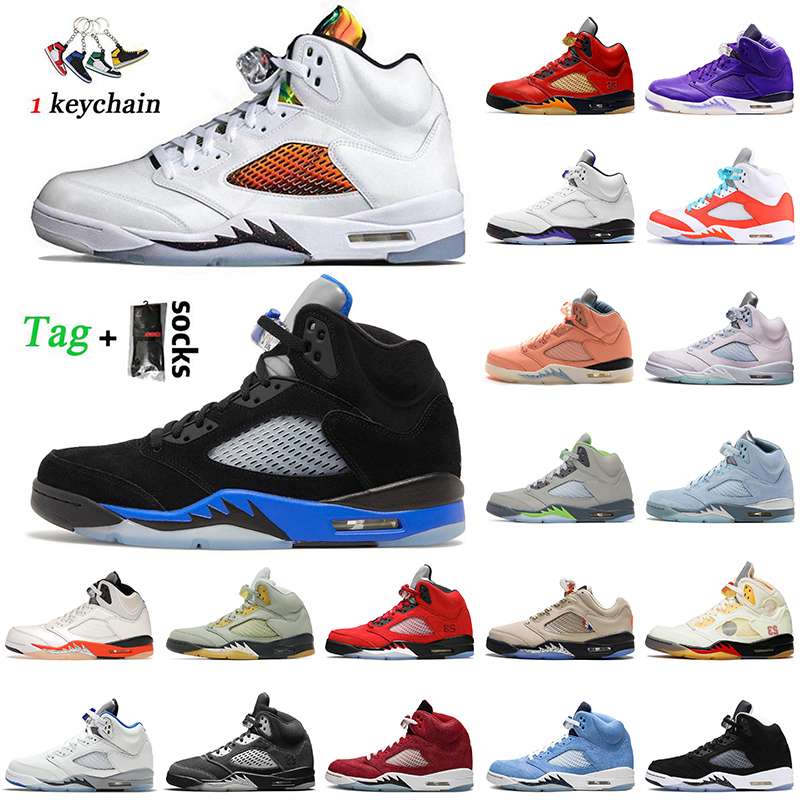 

OG Men 5s Basketball Shoes Top Quality Women Mens Jumpman 5 NFLS Racer Blue UNC Aqua Easter DJ Khaled x We The Bests Mars For Her Sail, D5 black muslin 36-47