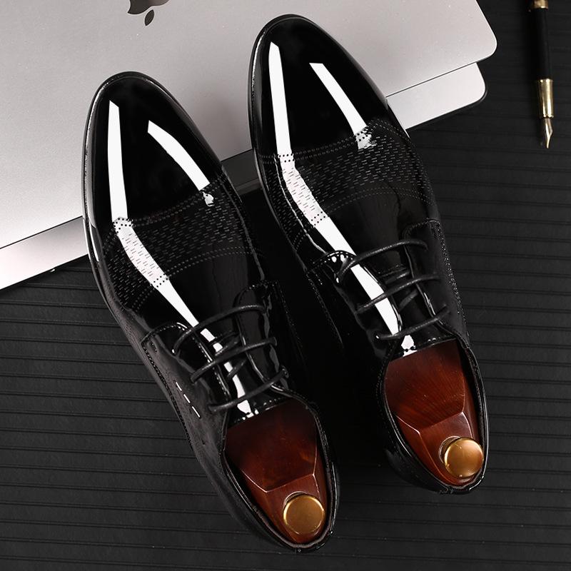 

Dress Shoes Men Leather Man Business Classic Style Flats Brown Black Lace Up Pointed Toe Shoe For Oxford Ghj6