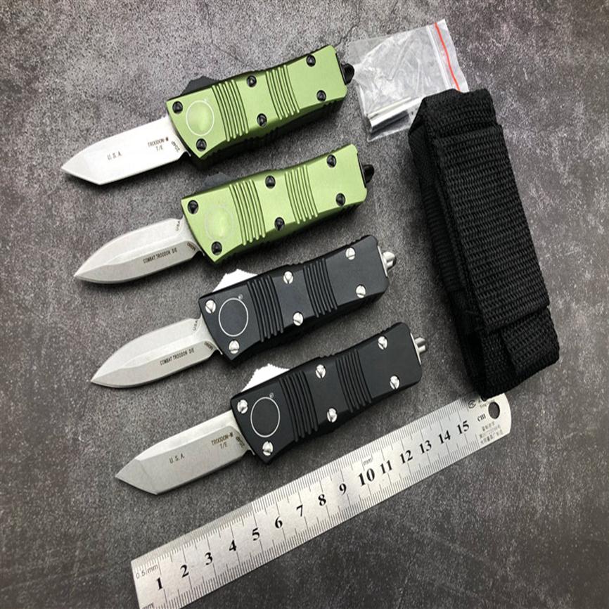 

High quality MT COMBAT TROO-DON D E Mini TD automatic knife D2 Blade 6061 Aviation Aluminum Survival EDC Tool Camping Outdoor Hunt203R