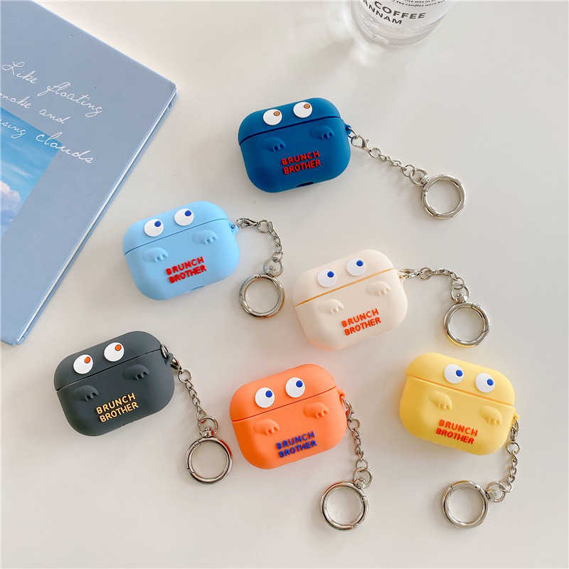 Brunch frère mignon monster airpods 1 2 3 pro couvre-cas couverture iPhone Bluetooth Edrombs Accessoires Airpod Case Pods Air Case