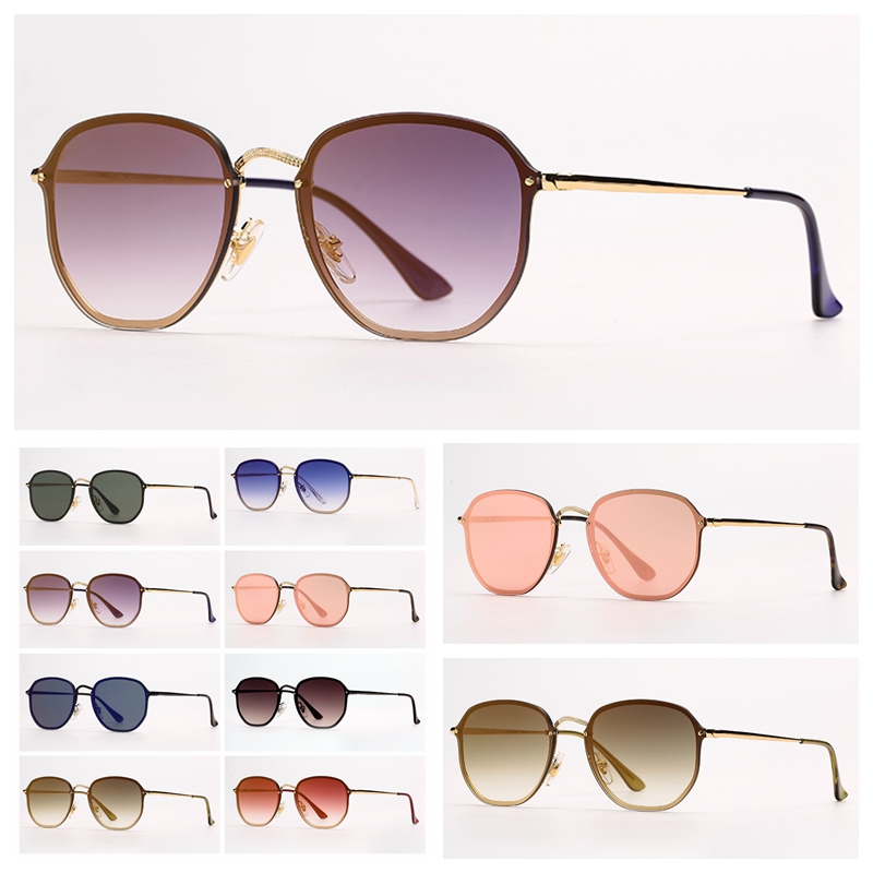 

Hexagonal Fashion Sunglasses Womens Mens Sunglass Blaze Pumk Sun Glasses UV400 Protection Lenses With Leather Case