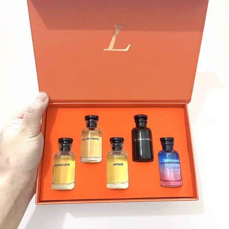

Wholesale high end Brand perfume 10mlx5 dream apogee rose des vents les sable le jour se leve perfumes kit 5 in 1 with box festival gift for women top quality fast ship