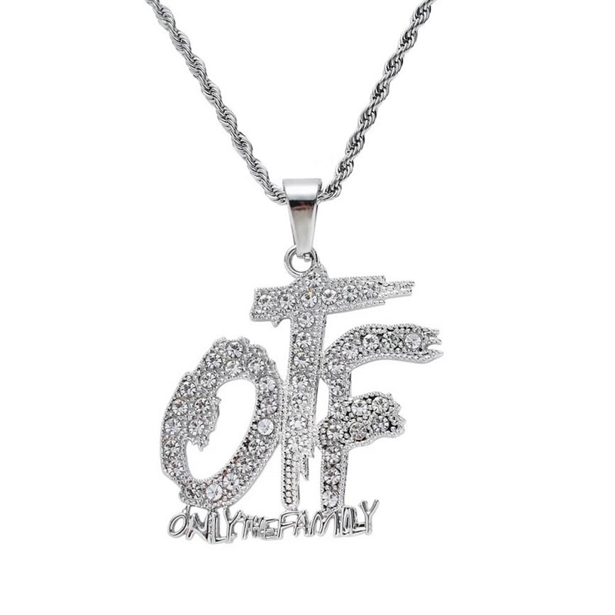 

iced out only the family pendant necklace for men women luxury designer mens bling diamond letter pendants letters gold necklace l250l