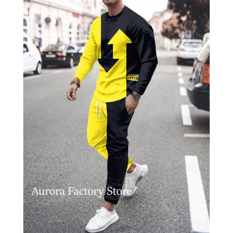 

Men' Tracksuits Spring Autumn Tracksuit Men' Long Sleeve T-Shirt Trousers Set Casual Streetwear Fashion Suit Male Outdoor Clothing Out, Tc2188