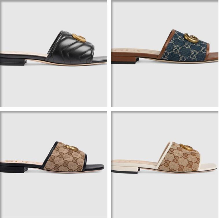 

Designer woman G Classics sandals Designer Slippers slides Floral brocade Gear bottoms Flip Flops men women striped Beach causal slipper, Box