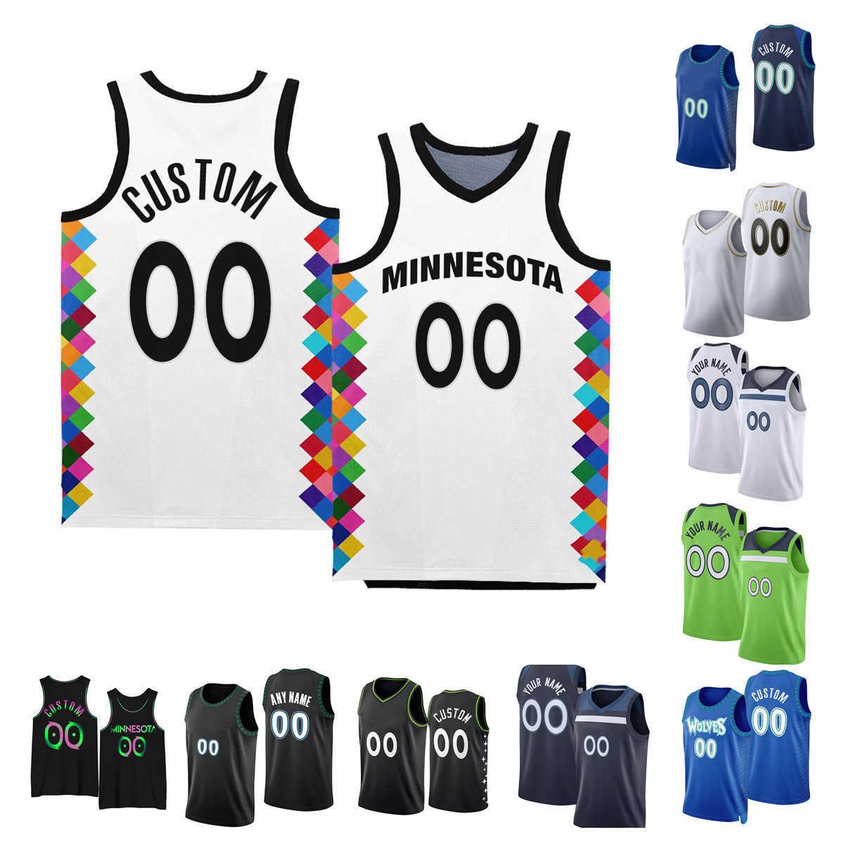 

''nba''JerseysCustom Printed 2023 Minnesota''Timberwolves''New Basketball Jerseys Rudy Gobert Karl-Anthony Towns D'Angelo Russell Taur