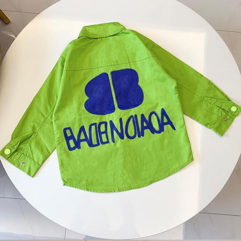 Boys Designer Shirts Fashion Letters Print Long Sleeved Tshirt for Boy Girls Casual Baby Tee Tops Child Clothing Size 110-160-image-794382136